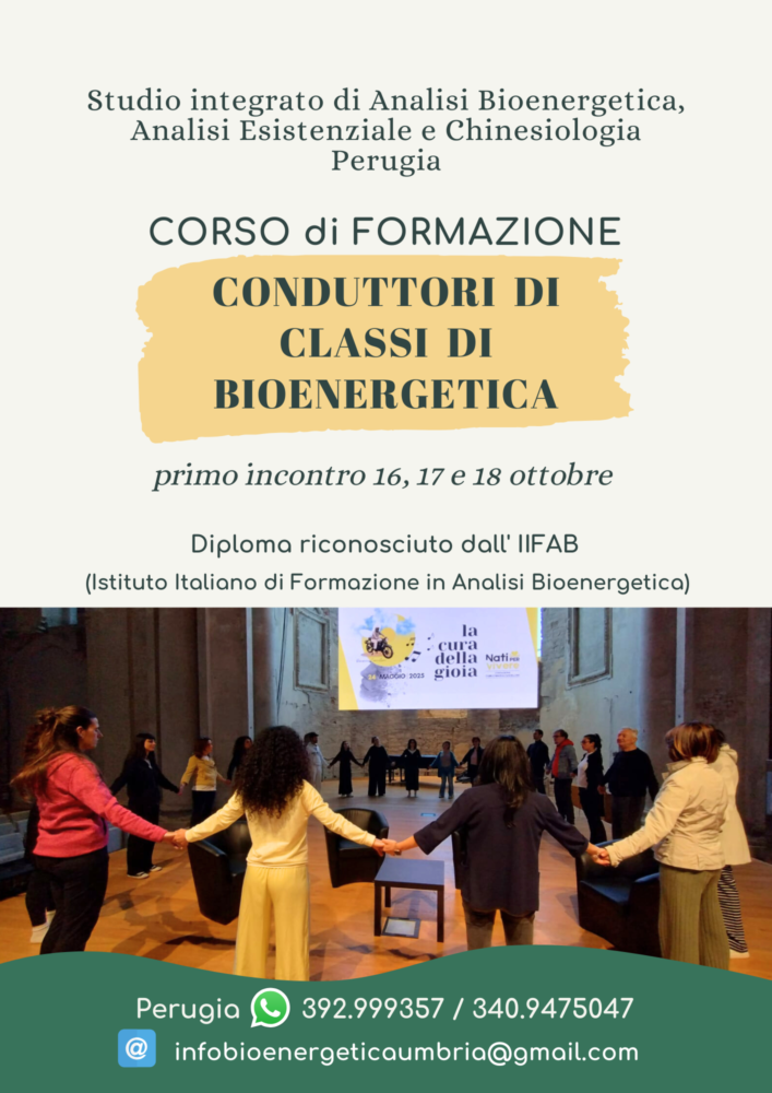 Corso per conduttori di classi di bioenergetica Corso per conduttori di classi di bioenergetica
